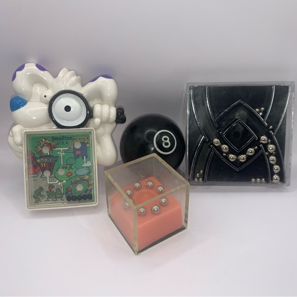 Vintage metal ball mazes
